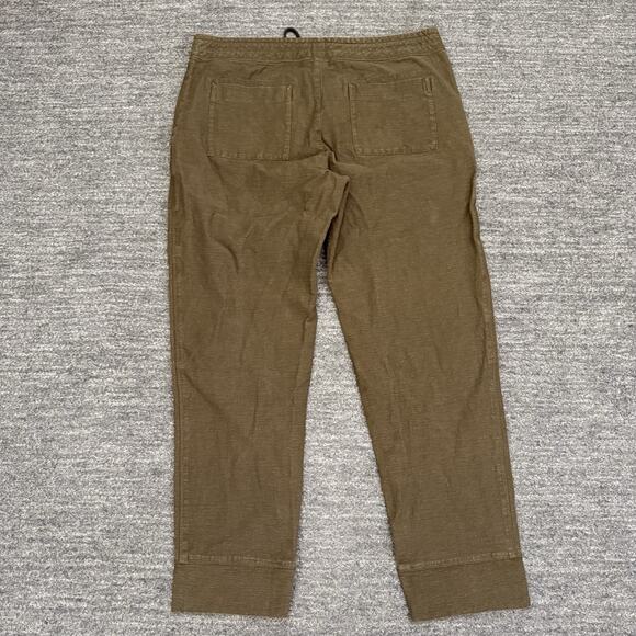 James Perse Pants Men 3 Large Green Cotton Pull On Joggers Utility Pockets Army - Picture 2 of 12